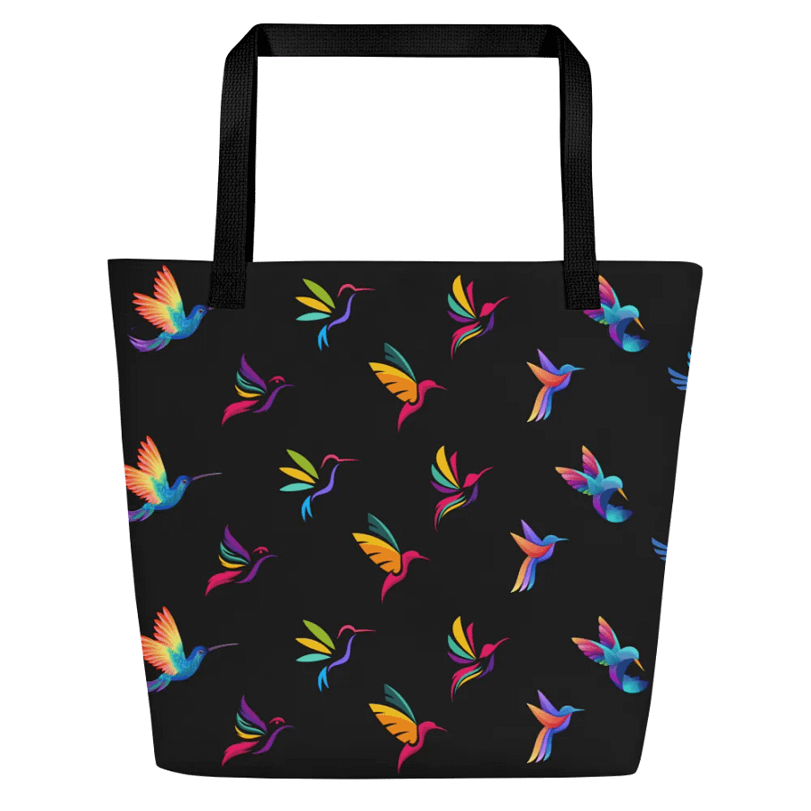 Vibrant Flight Large Tote Bag for hummingbird lovers product image (1)