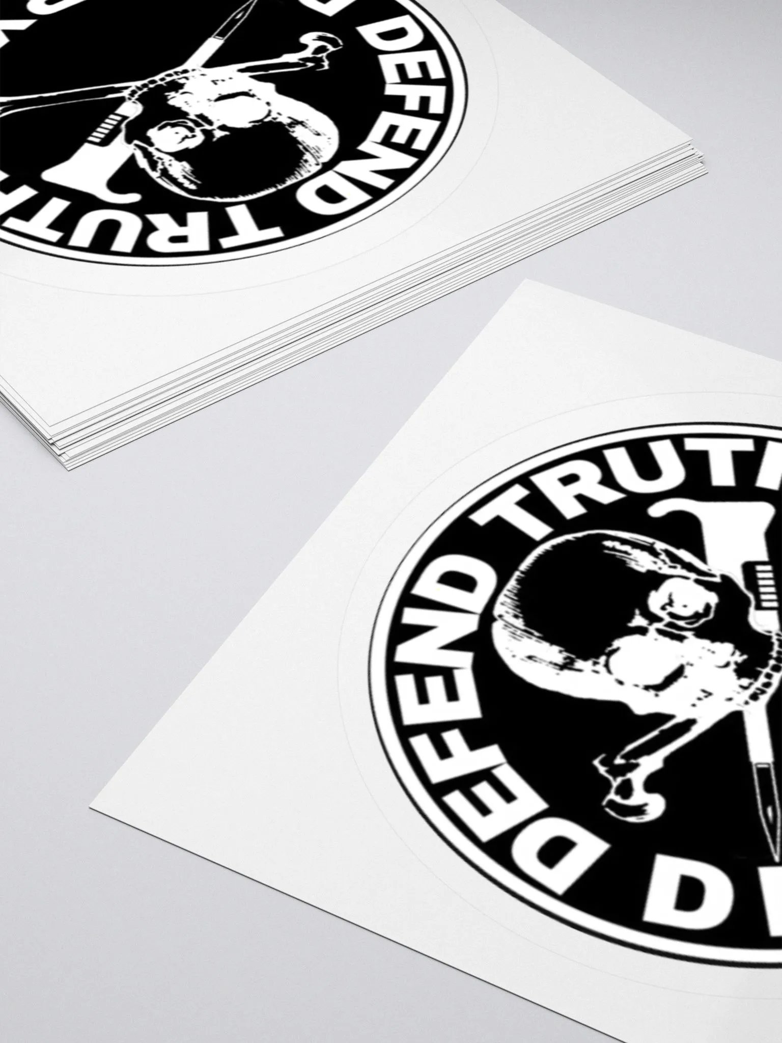 "Defend Truth Die Trying" Sticker (Black) product image (4)