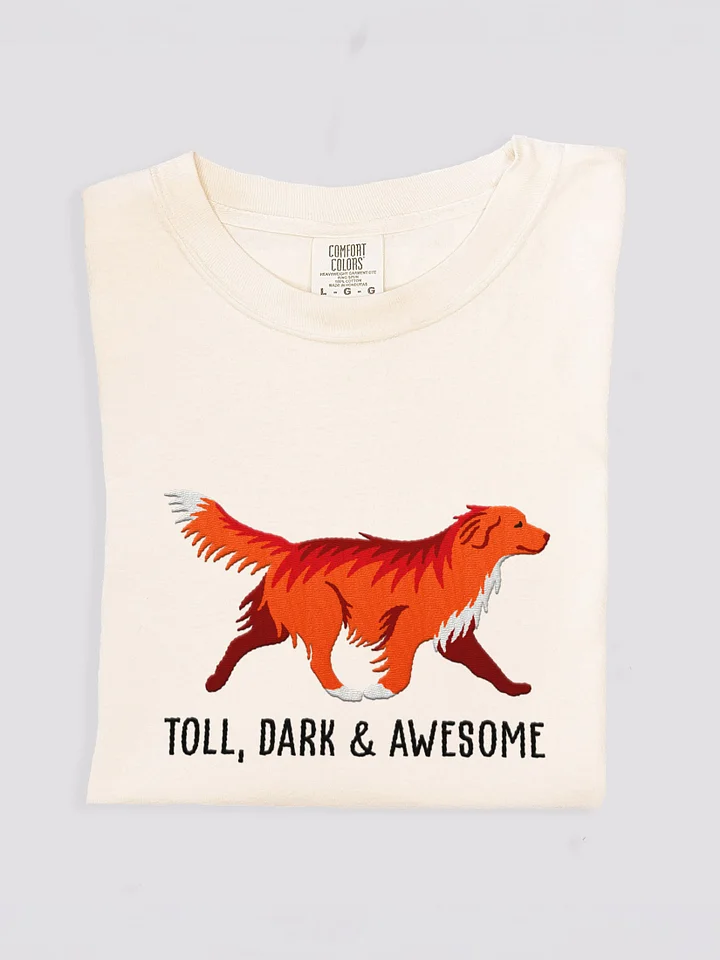 Toll, Dark, and Awesome T-Shirt(Embroidered) of a Nova Scotia Duck Tolling Retriever(Red) product image (1)