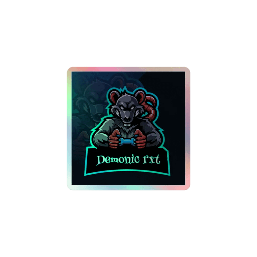 demonic rat holo sticker product image (1)