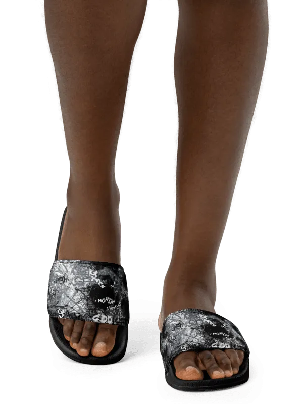 Black and White Graffiti | Women's Slides product image (2)