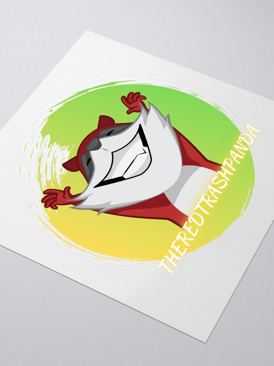 Red Trash Panda Hype Sticker product image (9)