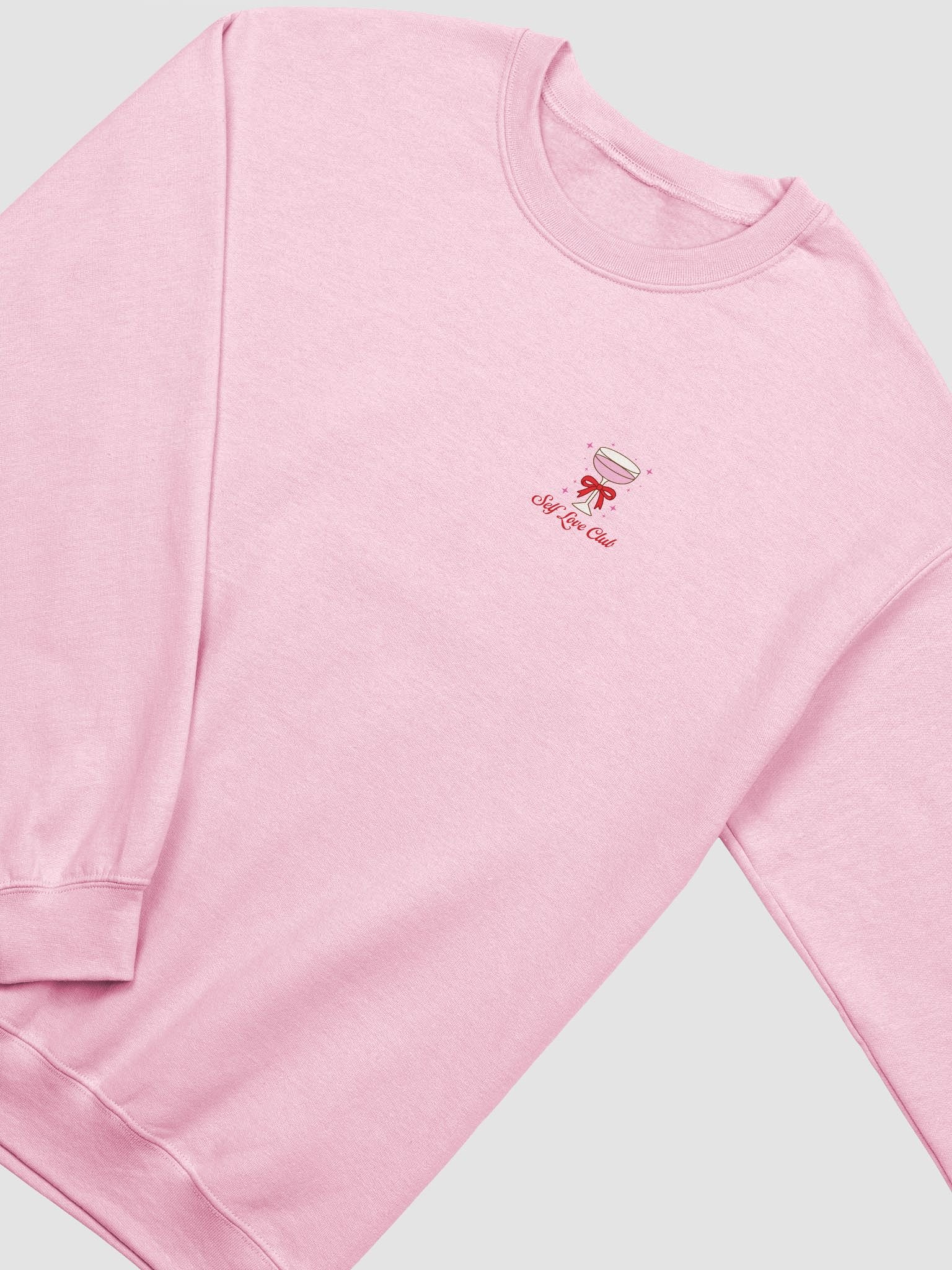 self love club printed crewneck [red lettering] product image (6)