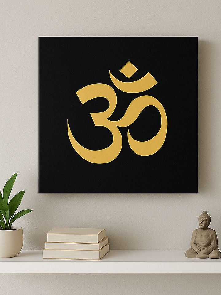 Om Symbol Canvas Print – Minimalist Wall Art for Meditation, Yoga & Spiritual Decor product image (1)