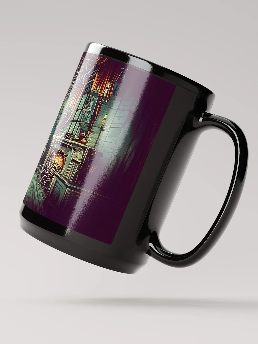 Ghost in a Haunted House Black Glossy Mug product image (3)