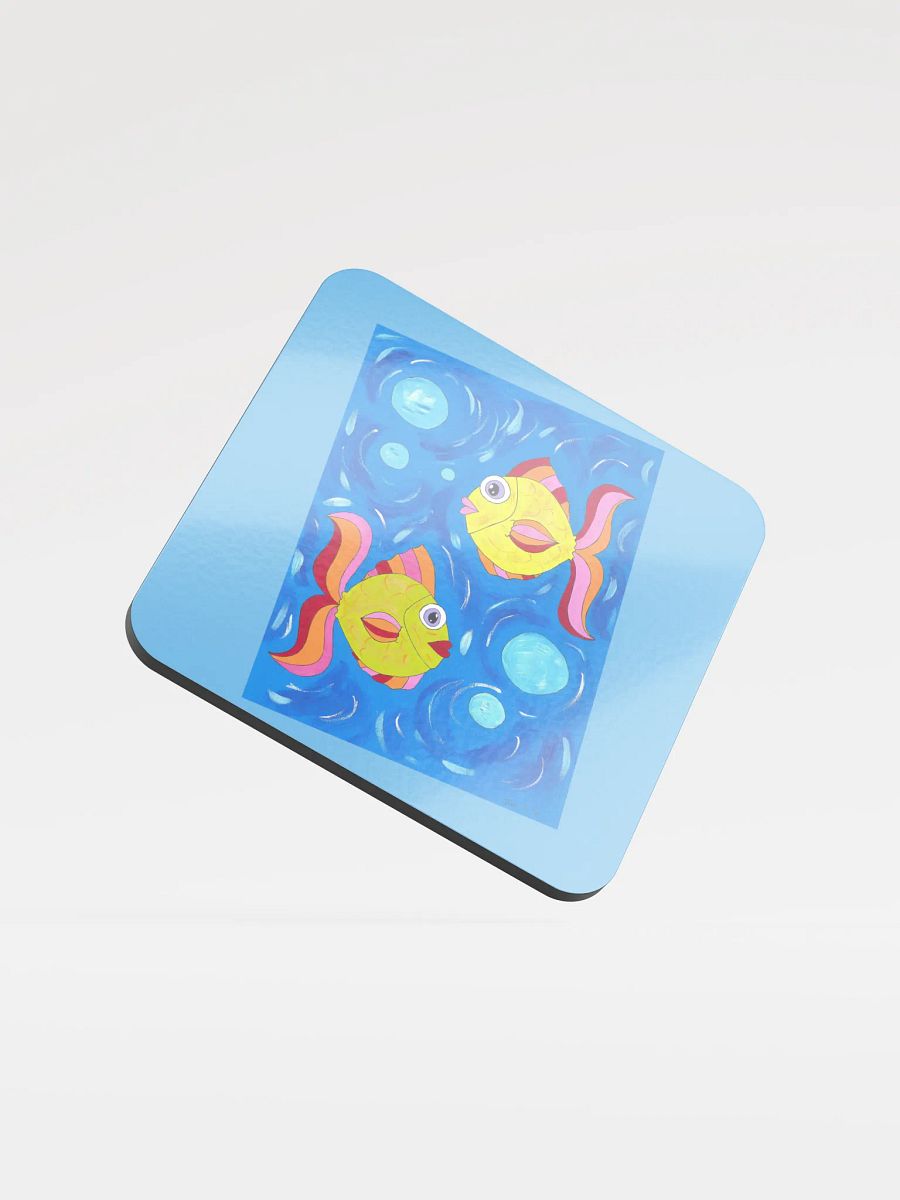 Fish style (art by Dina R.) acrylic painting picture - Coaster product image (1)