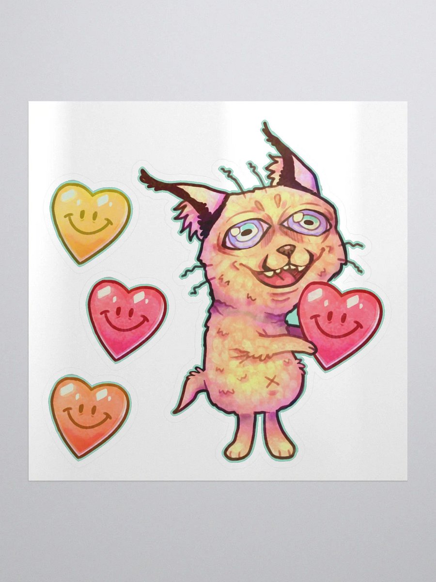 Filthy Floppa + Happy Hearts Sticker Sheet product image (3)