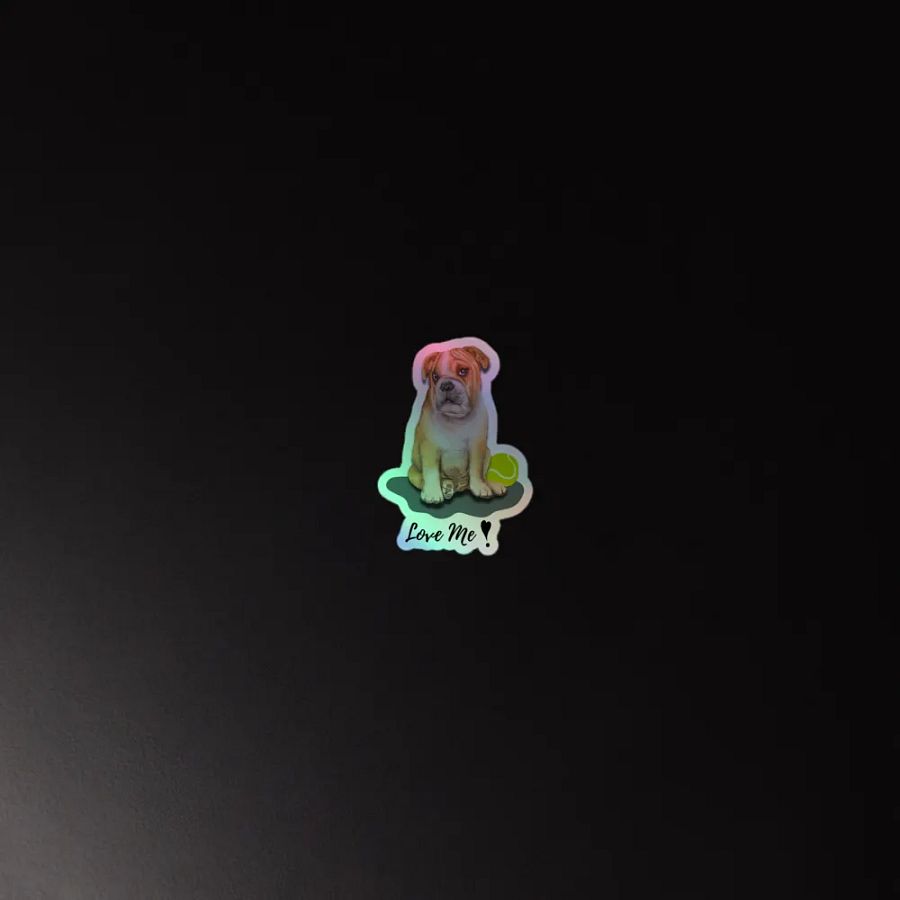 Bulldog Bliss Holographic Sticker Sheet product image (4)