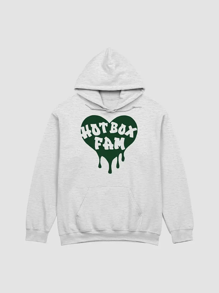 UNISEX HOT BOX FAM TRANSPARENT DARK GREEN LOGO HOODIE product image (3)