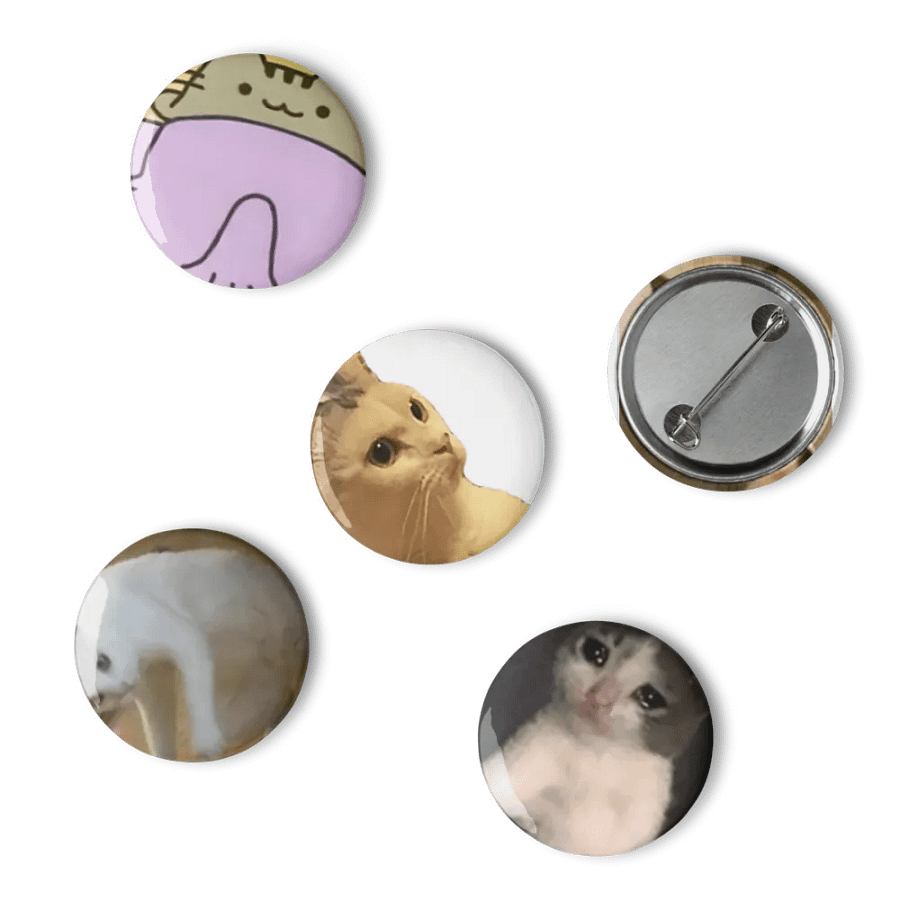Set of Pin Buttons: Meme Cats 9 product image (6)