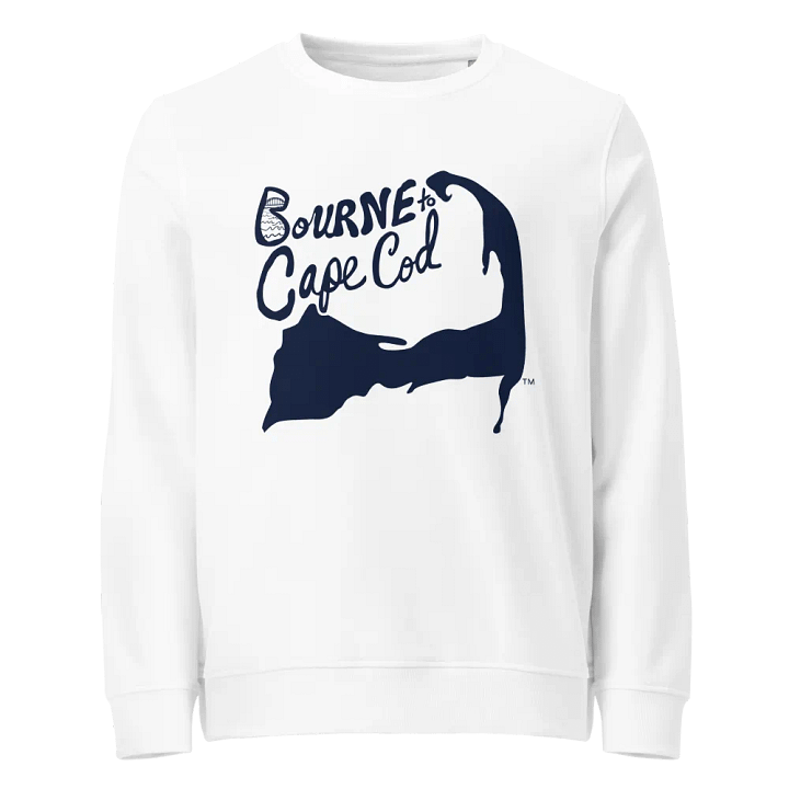 BOURNE to Cape Cod™ | DTG Vintage Print | Cozy Classic Navy Logo Sweatshirt – Cape Vibes, All Day, Every Day product image (1)