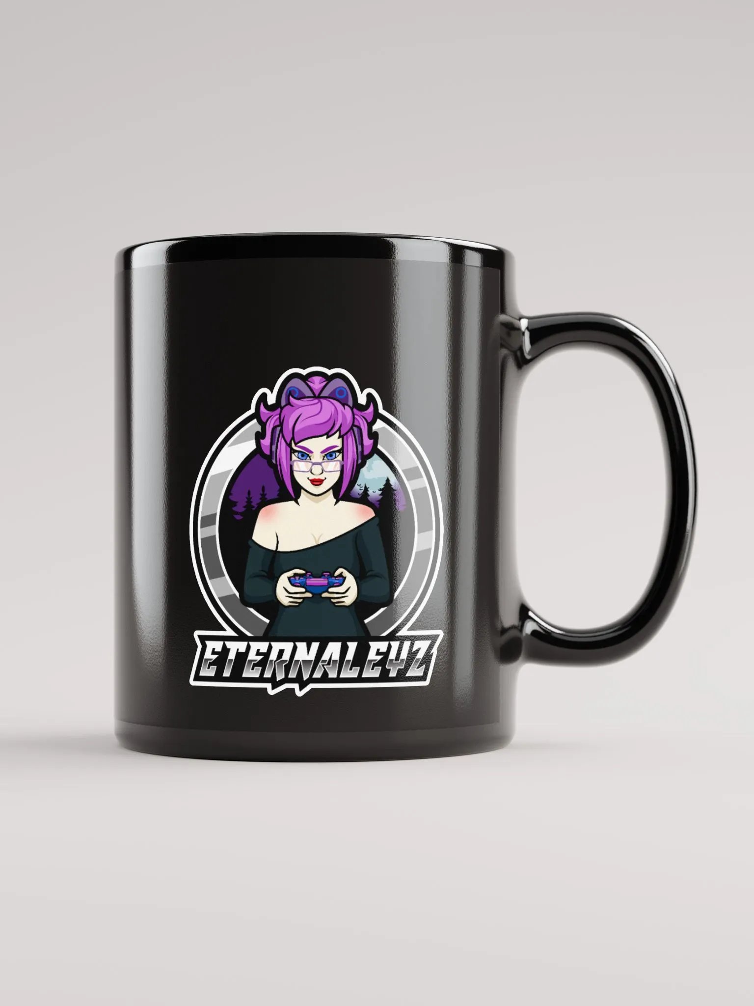 EternalEyz Black Glossy Mug product image (1)