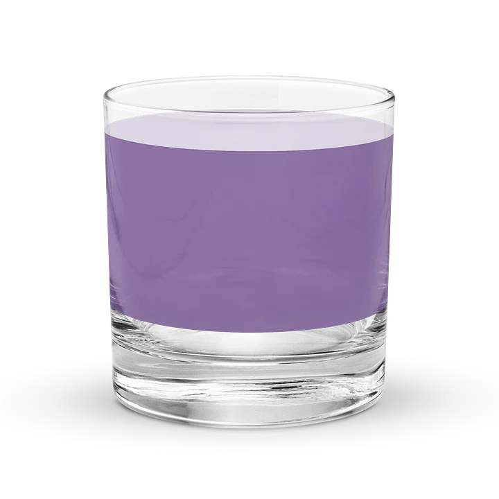 Purple Stripe 1960's Retro Minimalist Old Fashioned Rocks Glass product image (2)
