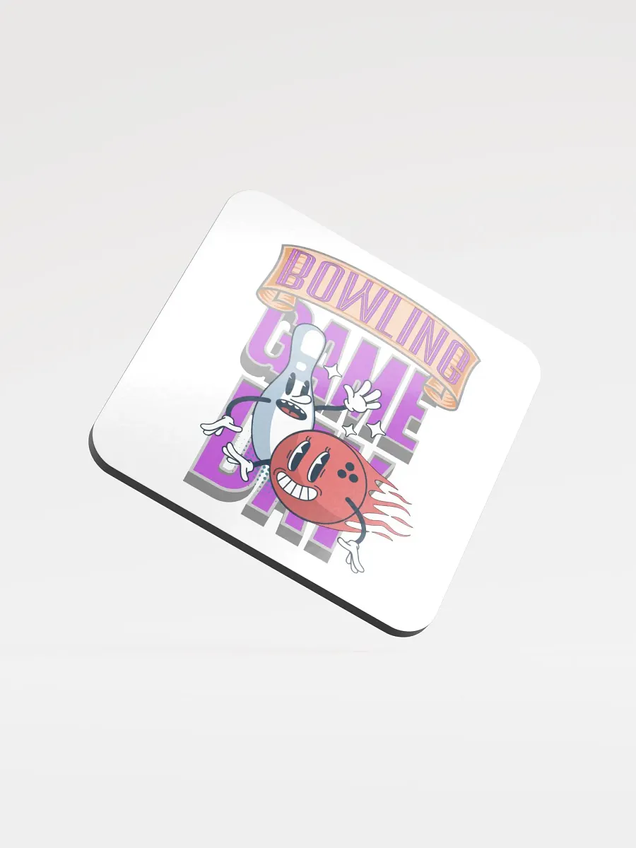 Game Day Bowling Flaming Fun Cork Coaster product image (1)