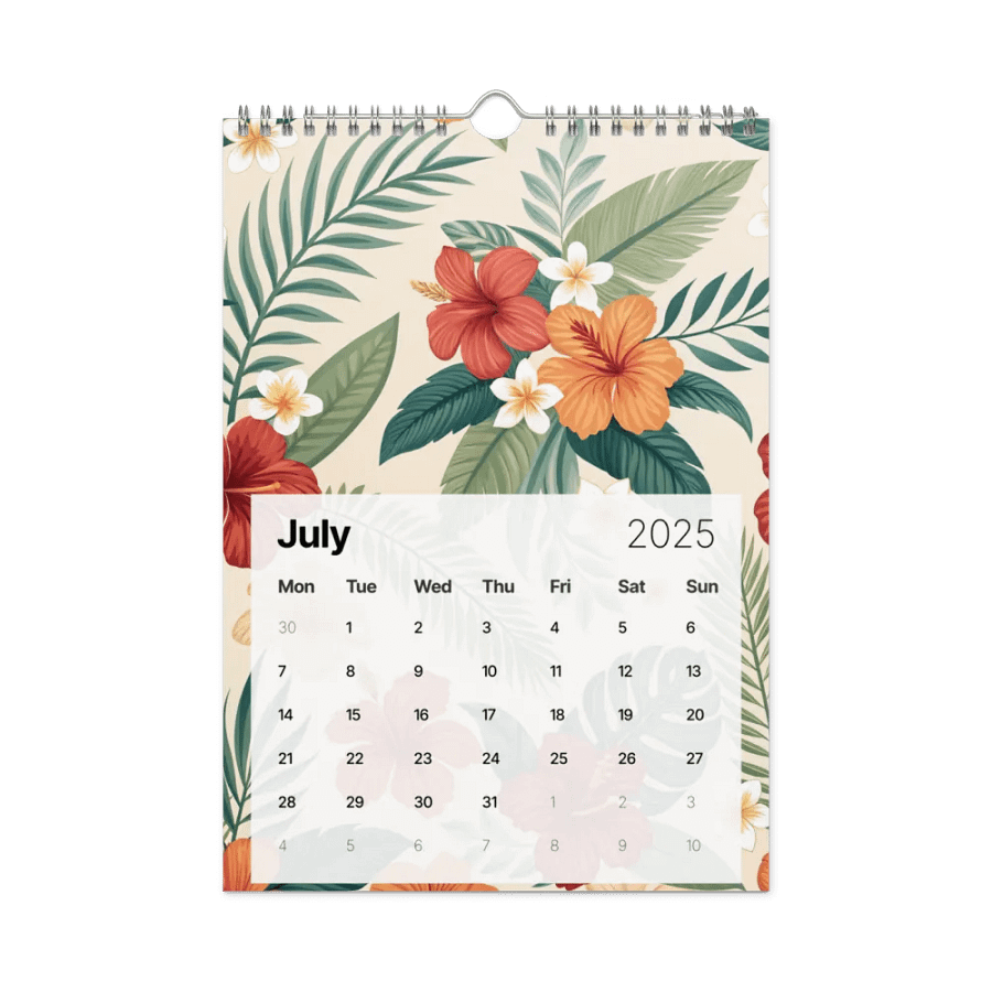 SEAMLESS FLORAL PATTERN WALL CALENDAR 2025 product image (7)