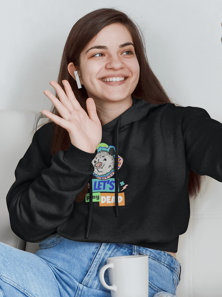 Let's Play Dead fleece crop hoodie product image (1)