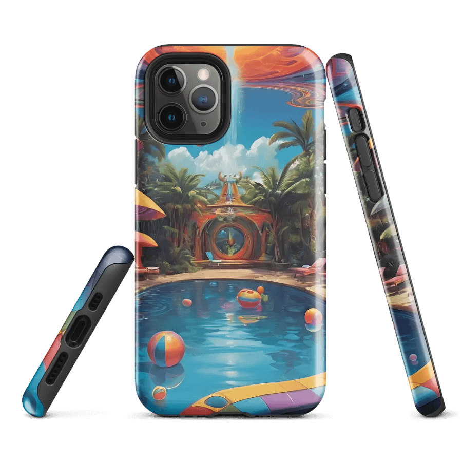 Psychedelic Pool Party iPhone Case product image (2)
