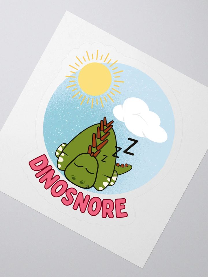 Dino Snore - Sleeping, Snoring Dinosaur Cute Sticker product image (6)