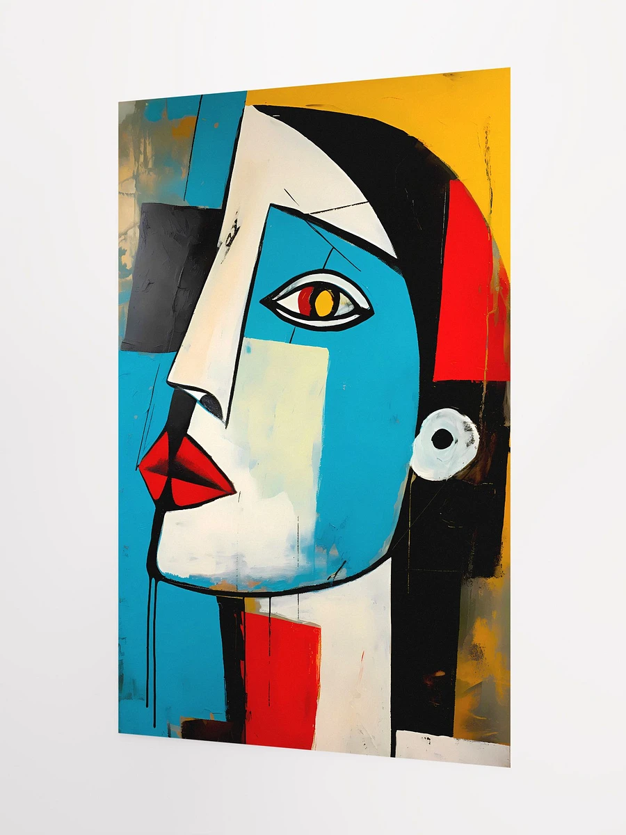Abstract Gaze Geometric Woman's Portrait Modern Cubist Art Matte Poster product image (5)