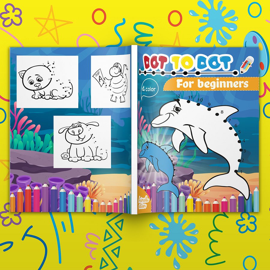 Dot to Dot for Beginners Ages 2-5: Connect the Dots 1-20 Book Activity, Fun Coloring Puzzles for Kids (Animal Edition) | PDF product image (1)