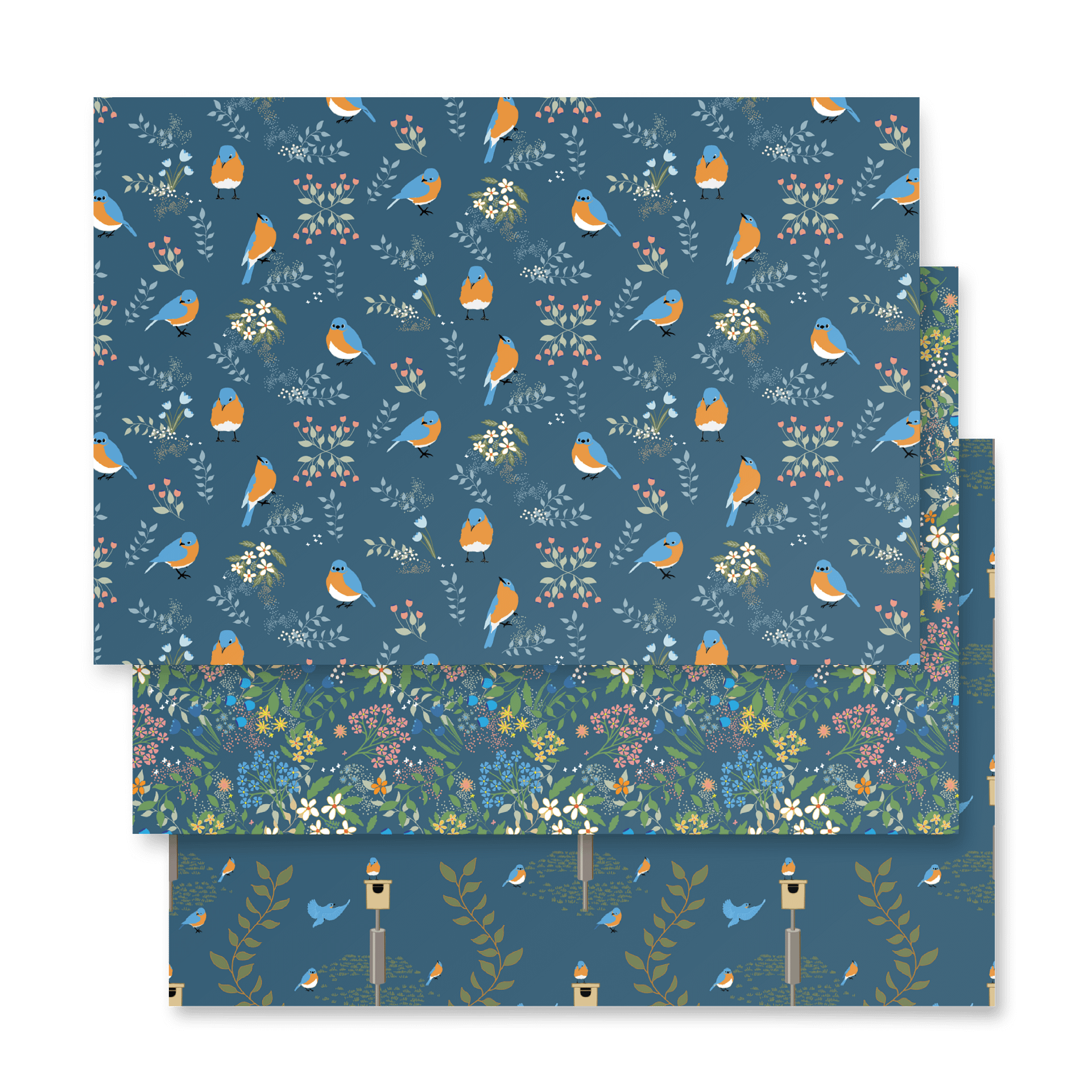 Bluebird Wrapping Paper Set 1 in Blue product image (4)