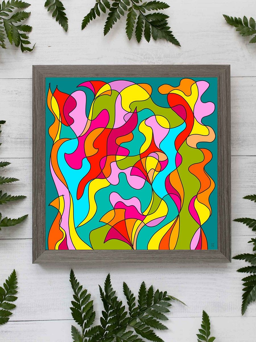 Vibrant Flow Canvas - Abstract Square No. 6 product image (6)
