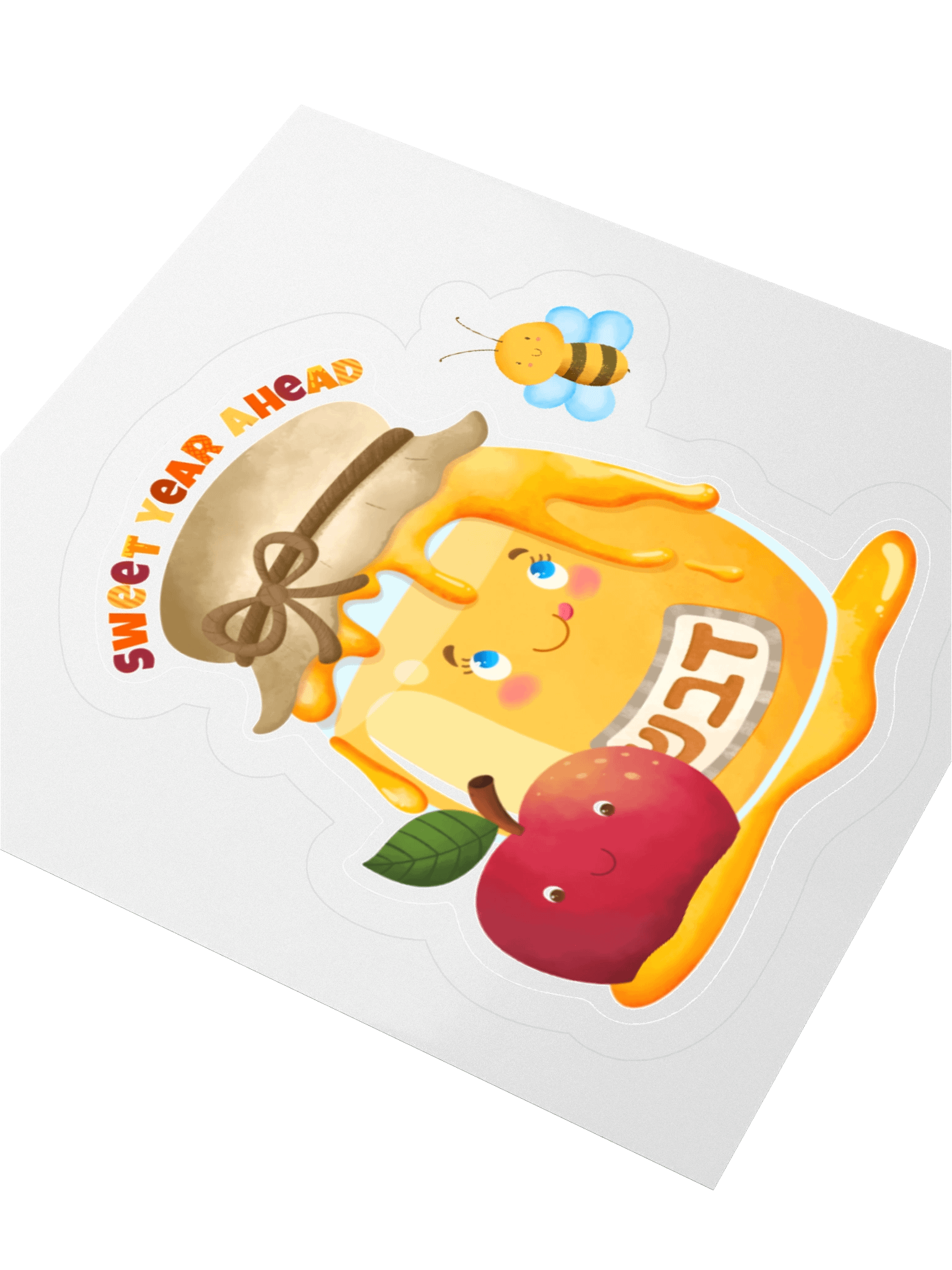 Cute honey jar sticker product image (3)