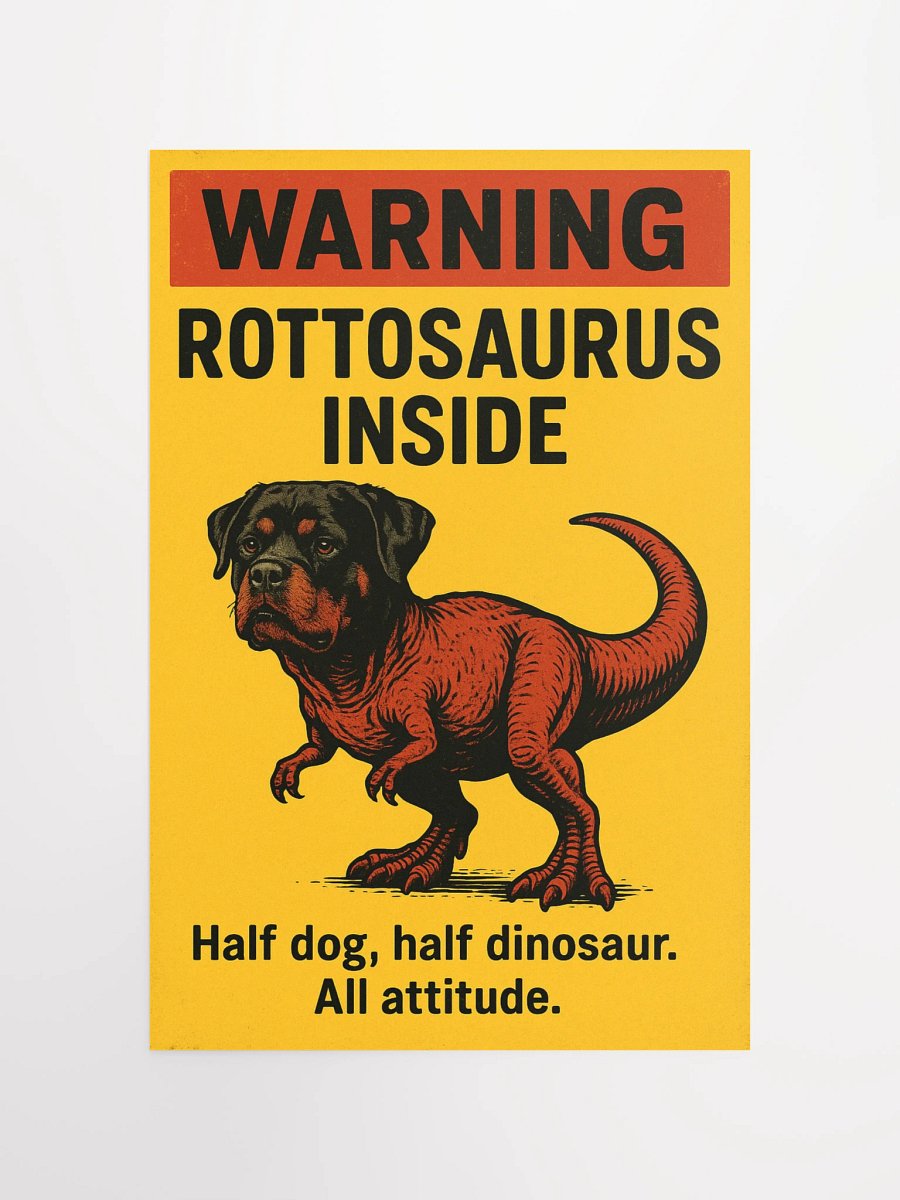 WARNING: Rottosaurus Inside. Half dog, half dinosaur. All attitude. product image (12)