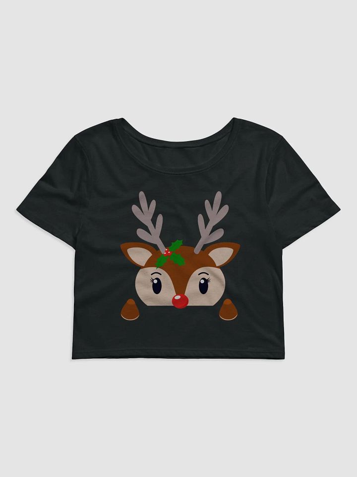 Sneaky Reindeer Cropped Tee product image (1)