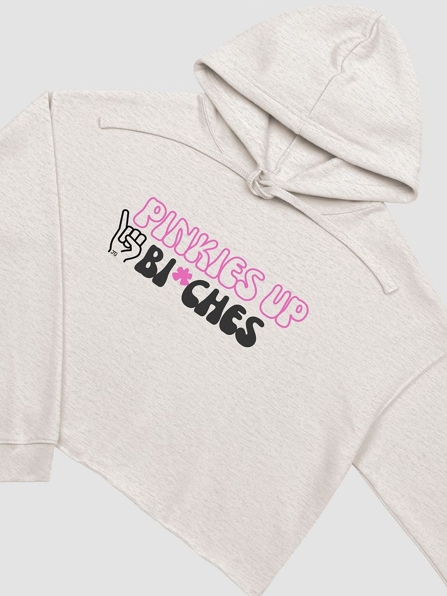 Light Pinkies up Crop Hoodie product image (5)