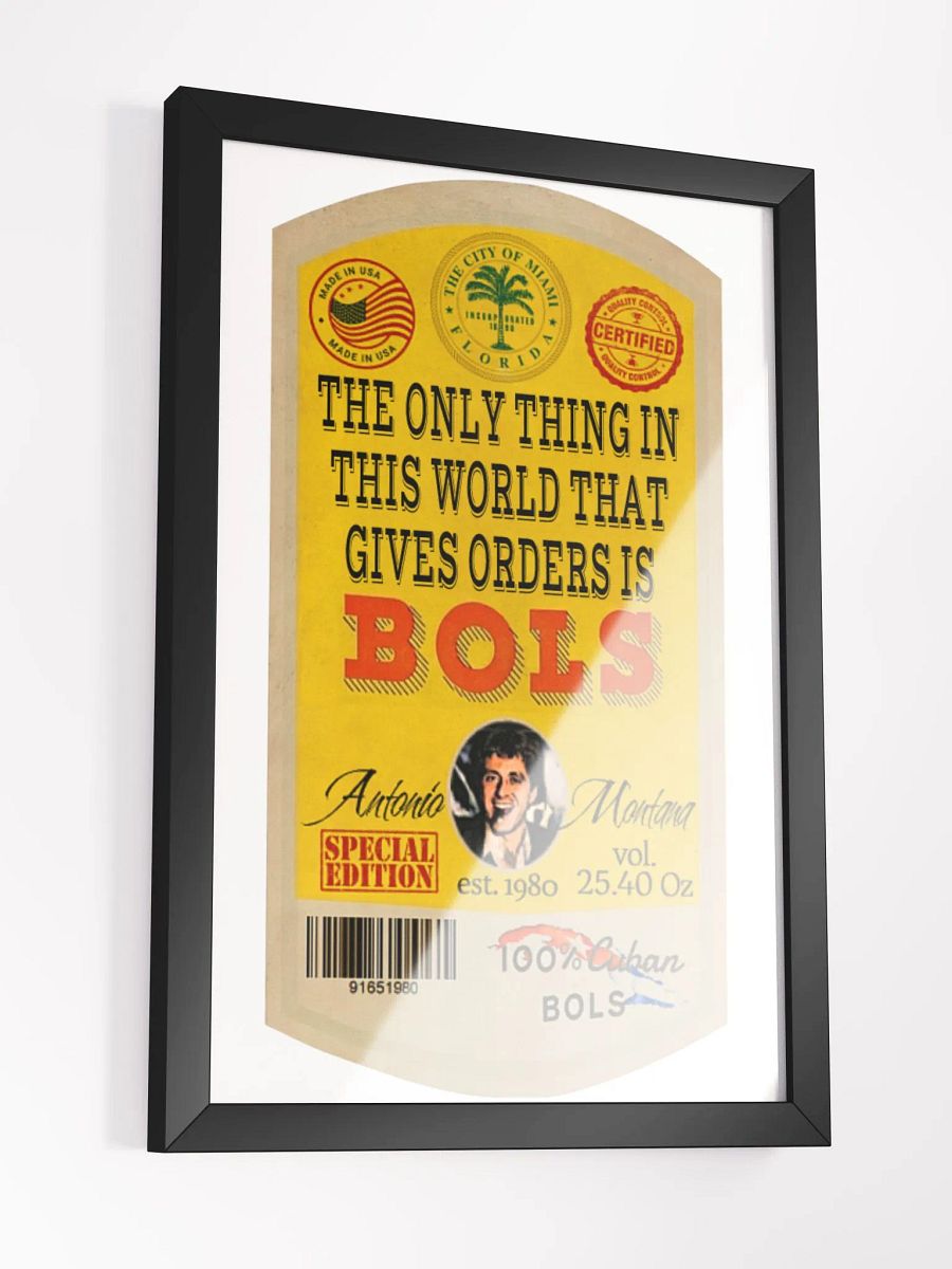 Antonio Montana's BOLS Gin Framed High-Quality Matte Poster (in) product image (3)