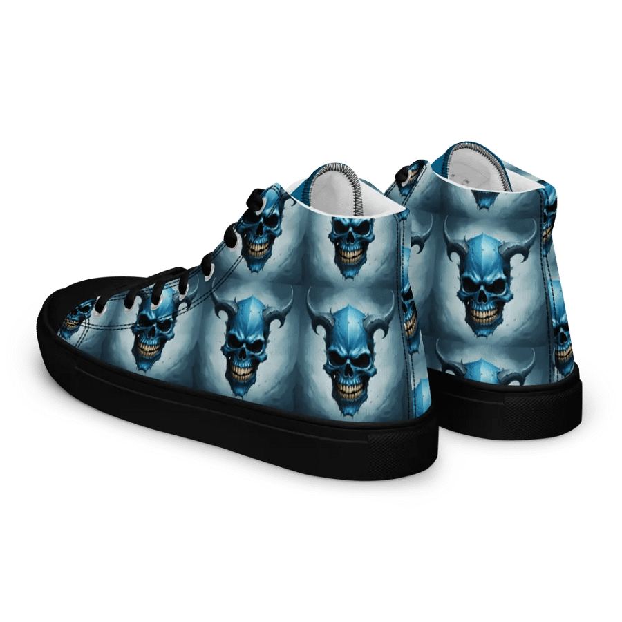 Blue Skull Grid Men's High Tops product image (6)