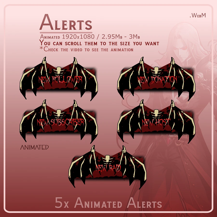 Vampire Stream Overlay Animated Pack product image (4)