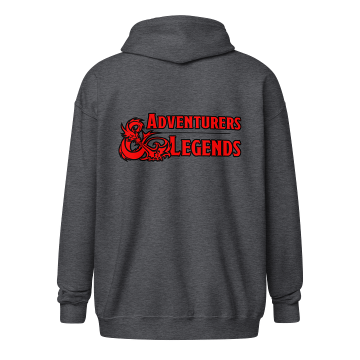 ELFSAR PLAYS ZIP HOODIE Adventurers & Legends on back product image (1)