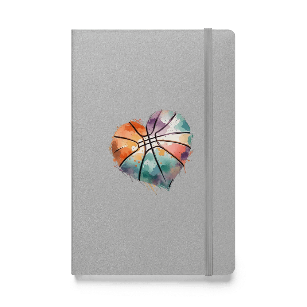 Heart Pastel Basketball Heartfelt Hoops Hardcover Notebook product image (1)