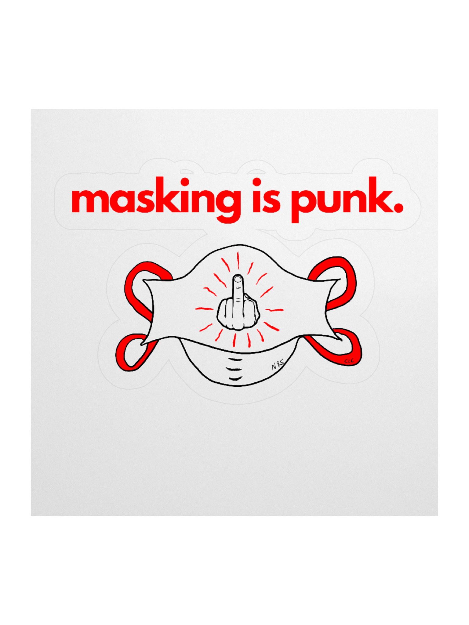 Masking Is Punk sticker product image (2)