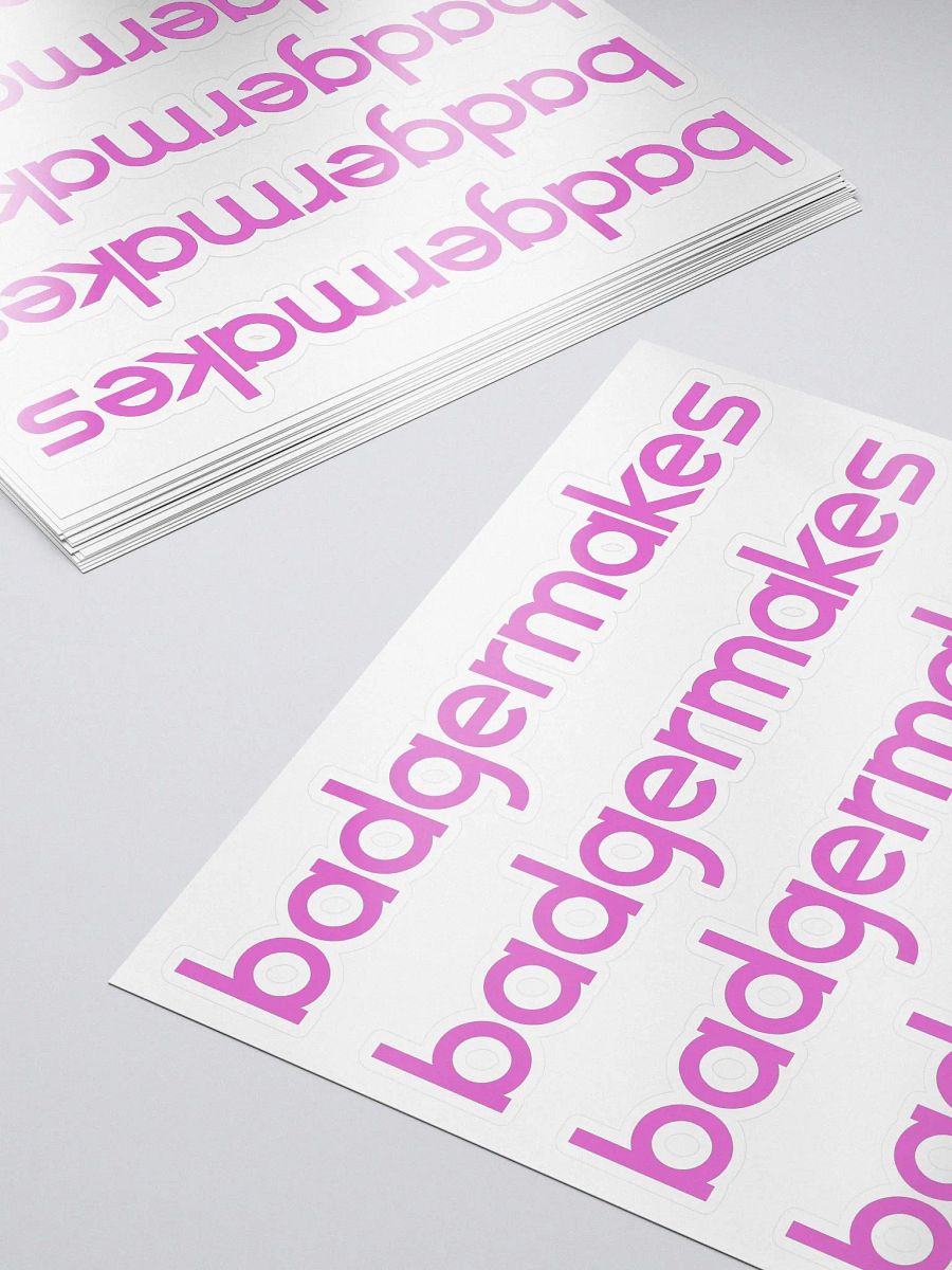 BadgerMakes Type - 4 Stickers product image (5)