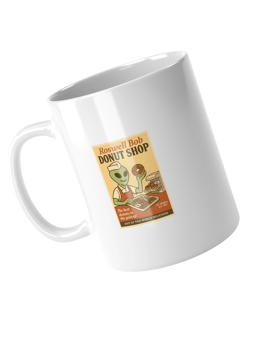 Donut Shop Roswell Aliens 1950's Retro Poster Ceramic Mug product image (8)