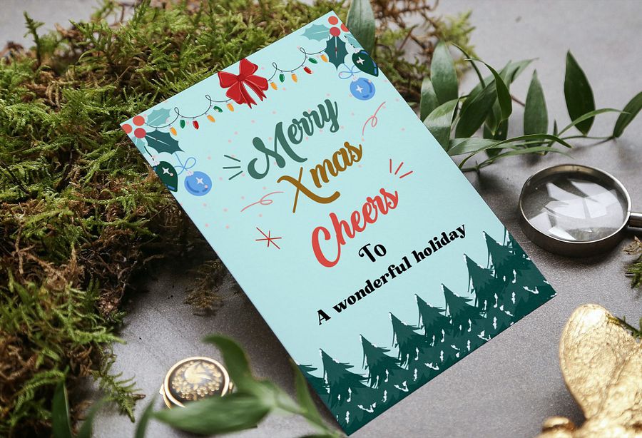 Christmas and New year greetings cards Bundle No 4 (5Cards) product image (4)
