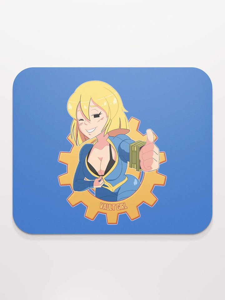 "Just a Peek" Thumbs-Up Vault Girl Mouse Pad product image (2)