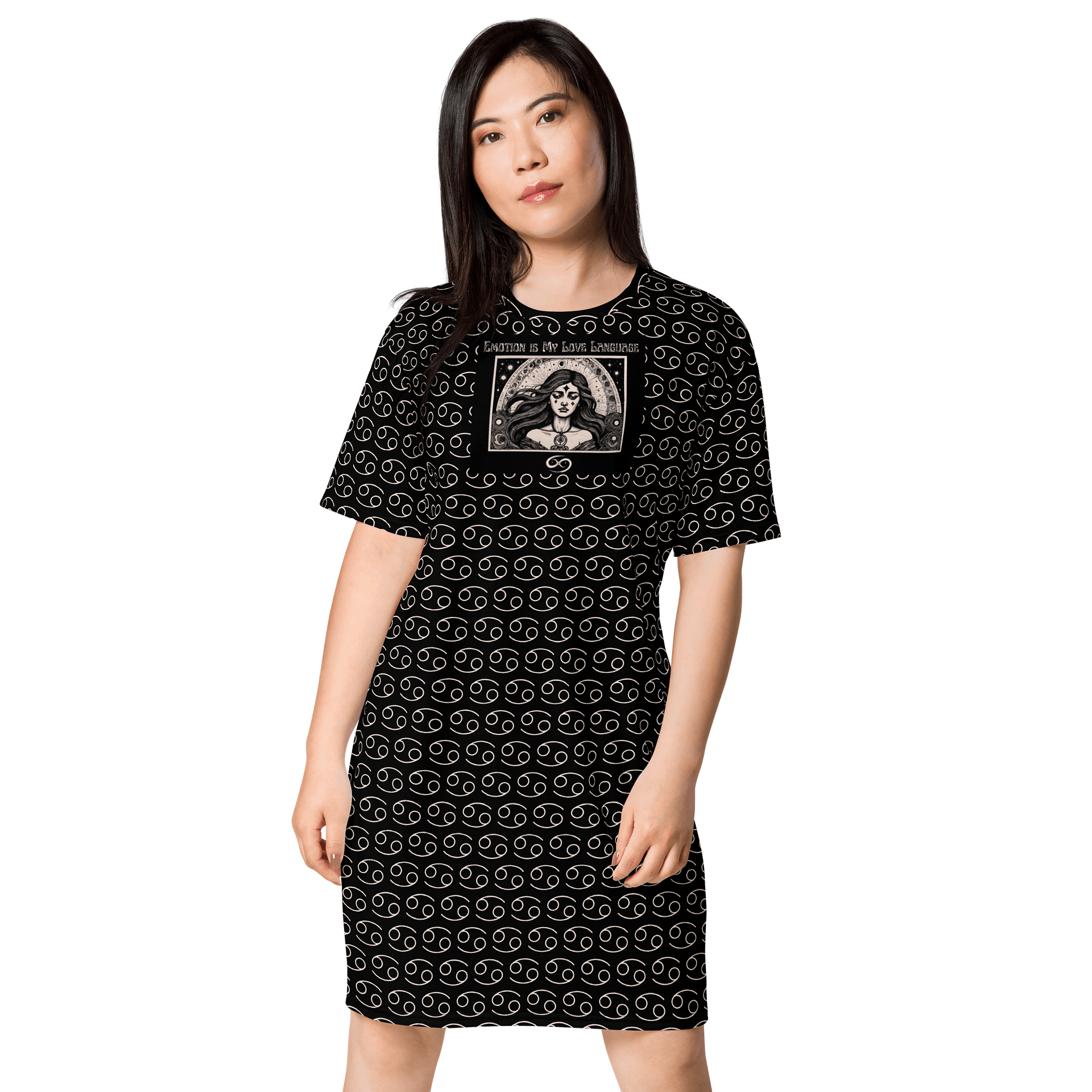 Cancer Zodiac 2025, Emotions are My Love Language, Tee Dress product image (1)