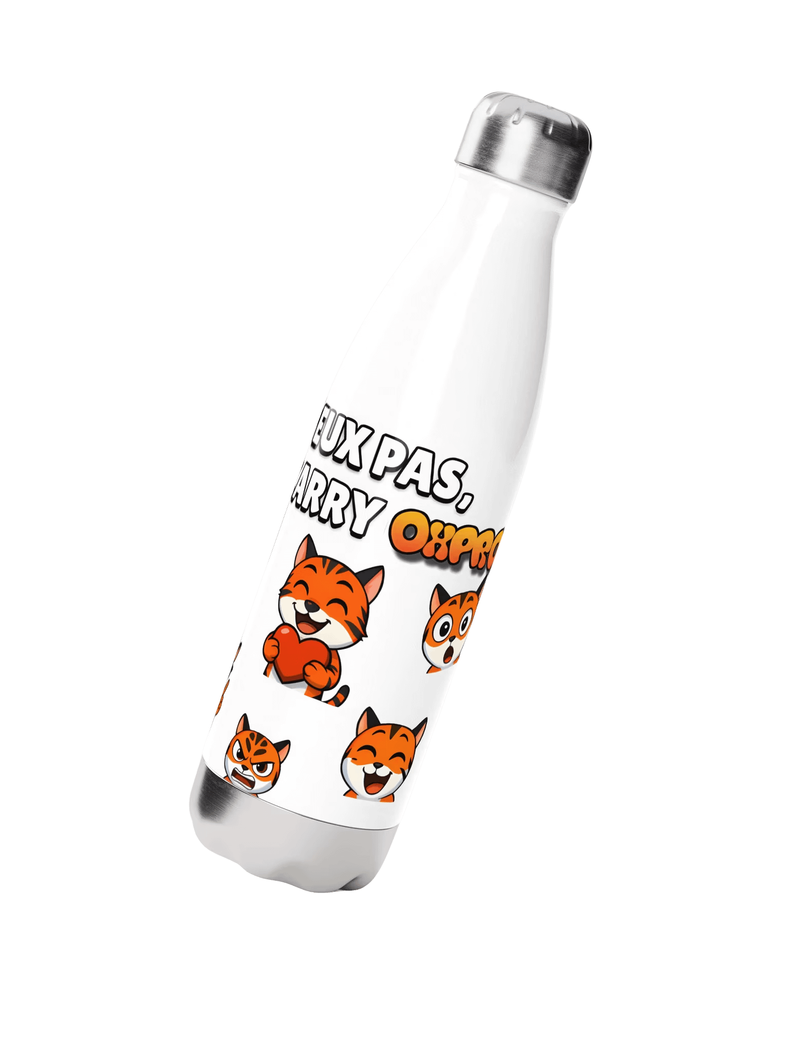 Gourde en acier inoxydable "Je peux pas, je carry Oxpros" product image (9)