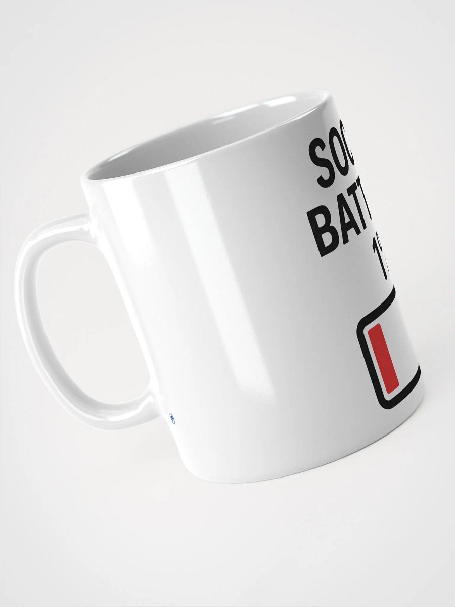 Social Battery: 1% Mug – Funny Introvert Coffee Cup for Low Energy Days product image (4)