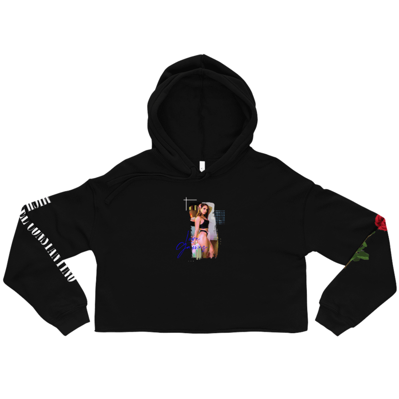 Love Games Delta Women's Crop Hoodie - Black product image (1)