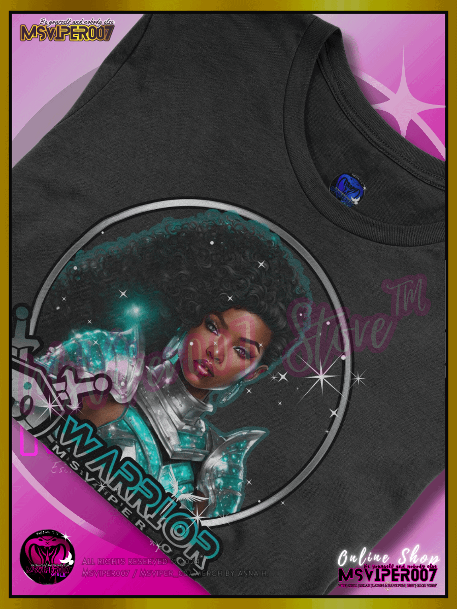 T-Shirt - MsViper007's "Warrior Spirit [Teal Emerald]" Gaming Comfort T-shirt By Anna H. product image (3)