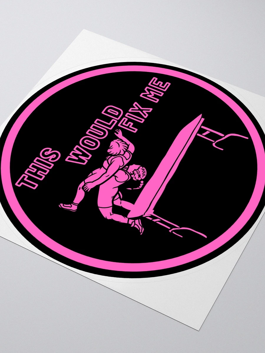 Fix Me Black/Pink Sticker product image (7)