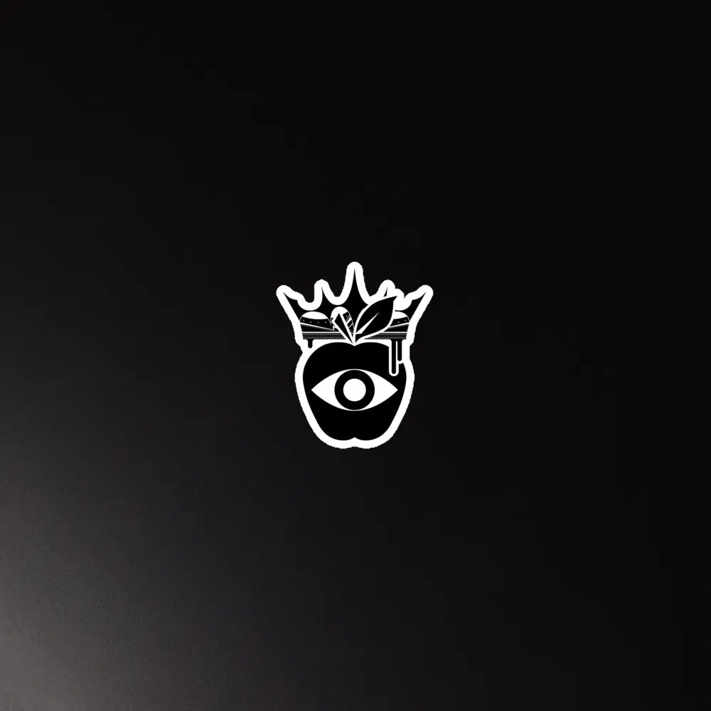 Crowned Apple (Black) ✦ Die-Cut Magnets product image (3)