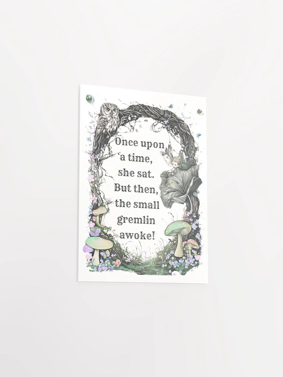 Once Upon A Time She Sat... - Funny Fairytale Wall Art For Mom product image (13)