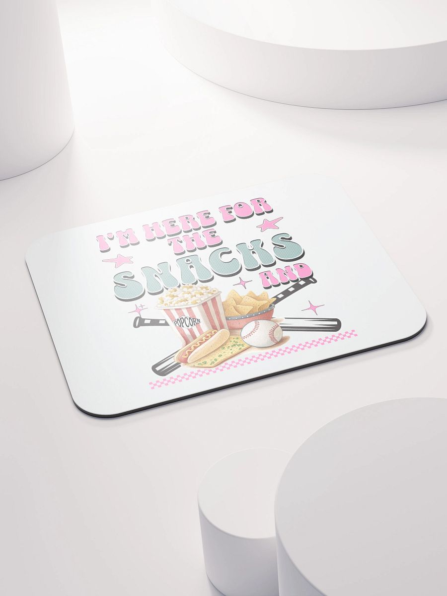 Im Here For The Snacks And Baseball Mouse Pad product image (4)