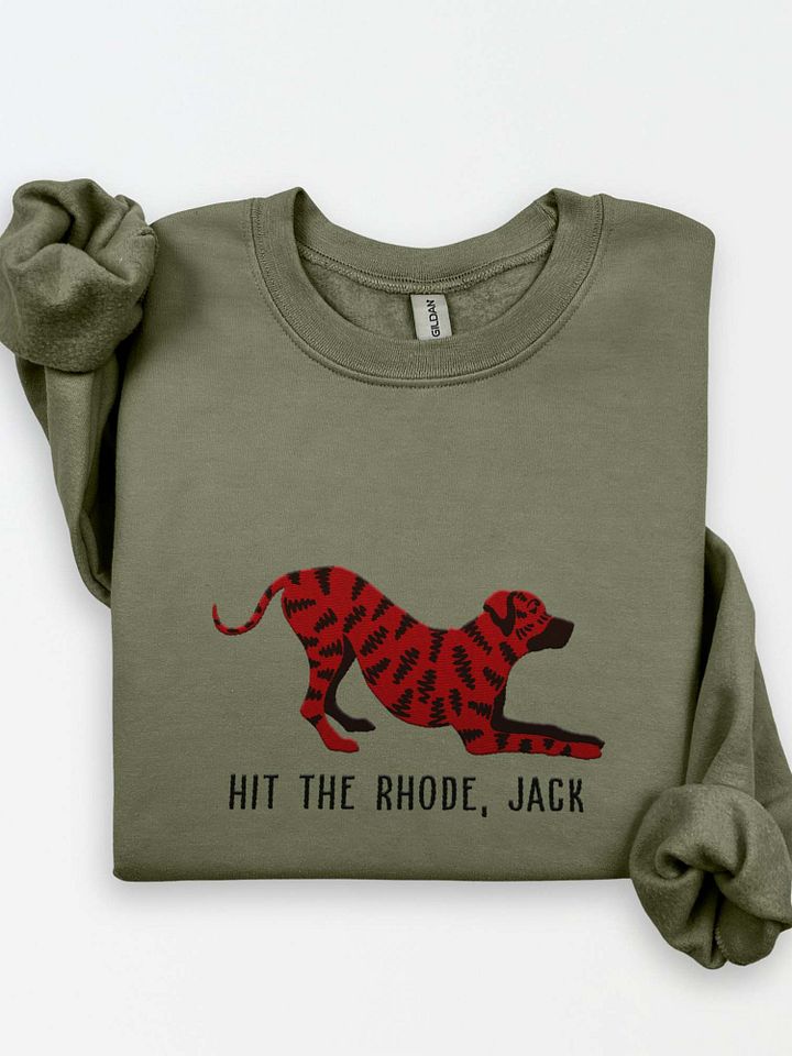 Hit the Rhode, Jack Sweatshirt (Embroidered) of a Rhodesian Ridgeback(Brindle) product image (1)